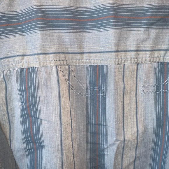 Mountain Hardwear Men’s Blue Striped Button Down Organic Cotton Recycled XL - Picture 7 of 7